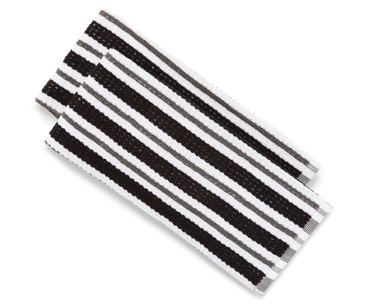 Real Living Black Kitchen Towels, 2-Pack