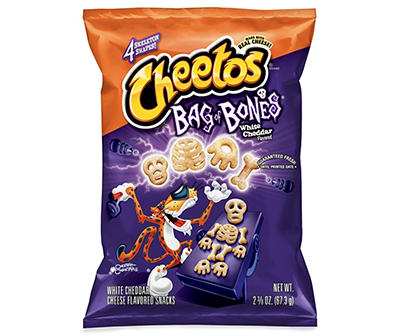 Cheetos Bag of Bones Cheese Flavored Snacks White Cheddar Flavored 2.375 Oz