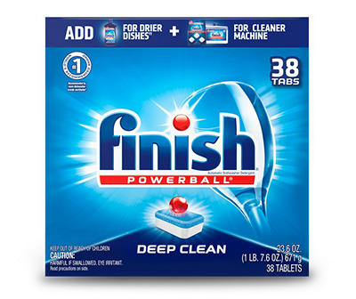 Powerball Deep Clean Dishwasher Detergent Tabs, 38-Count