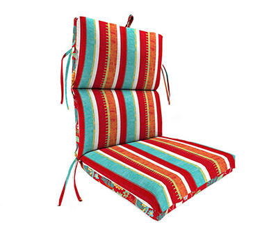 Avianna Stripe & Floral Reversible Outdoor Chair Cushion