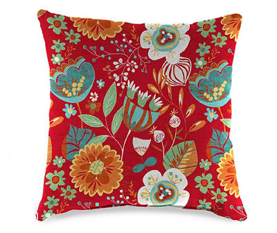 Avianna Stripe & Floral Reversible Outdoor Throw Pillow
