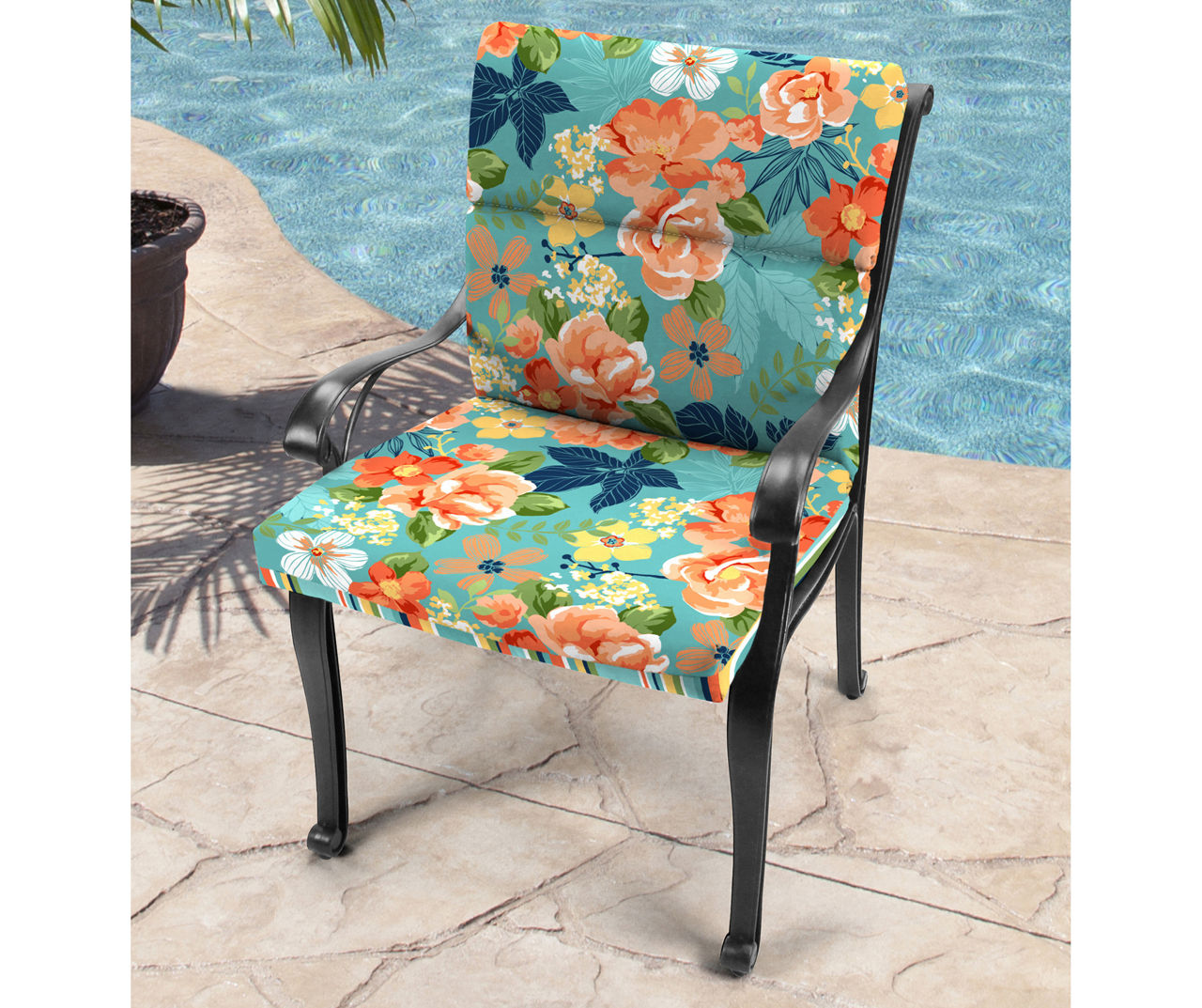 Small outdoor chair pads hot sale