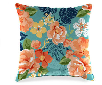 Senorita Stripe & Floral Reversible Outdoor Throw Pillow