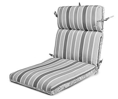 Adair Stripe & Botanical Reversible Outdoor Chair Cushion