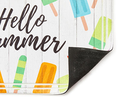 “Hello Summer” Popsicle Panel Indoor/Outdoor Doormat, (18” x 30”)