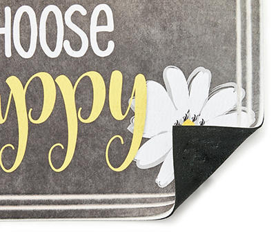 "Choose Happy" Floral Doormat