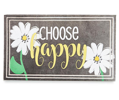 "Choose Happy" Floral Doormat