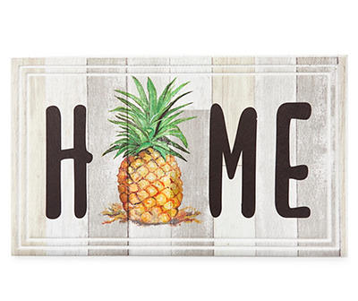 "Home" Pineapple Indoor/Outdoor Doormat, (18" x 30")