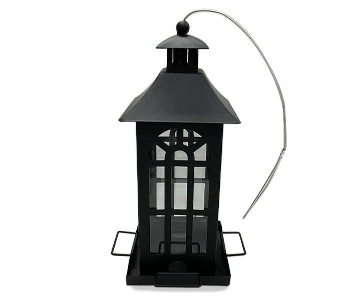 Black Metal Lantern Bird Feeder