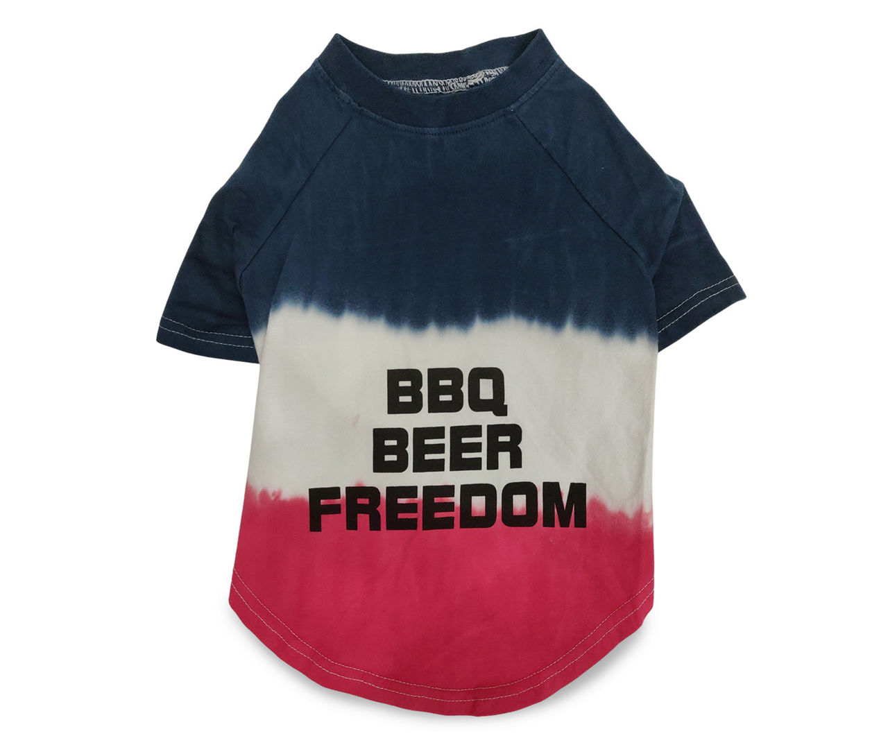 Dog's Medium "BBQ, Beer, Freedom" Patriotic T-Shirt