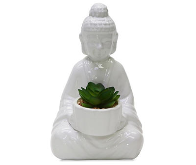 Succulent in Ceramic Buddha Planter