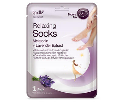 Melatonin & Lavender Relaxing Socks, 1-Pair