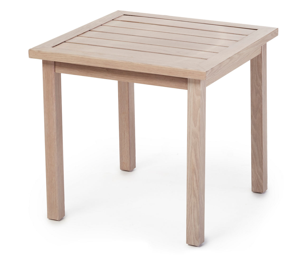 Madison Light Brown Slatted Steel Patio Side Table