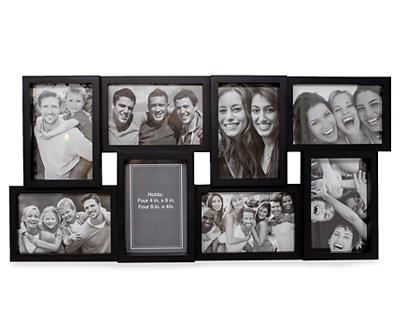 Black 8-Opening Collage Picture Frame