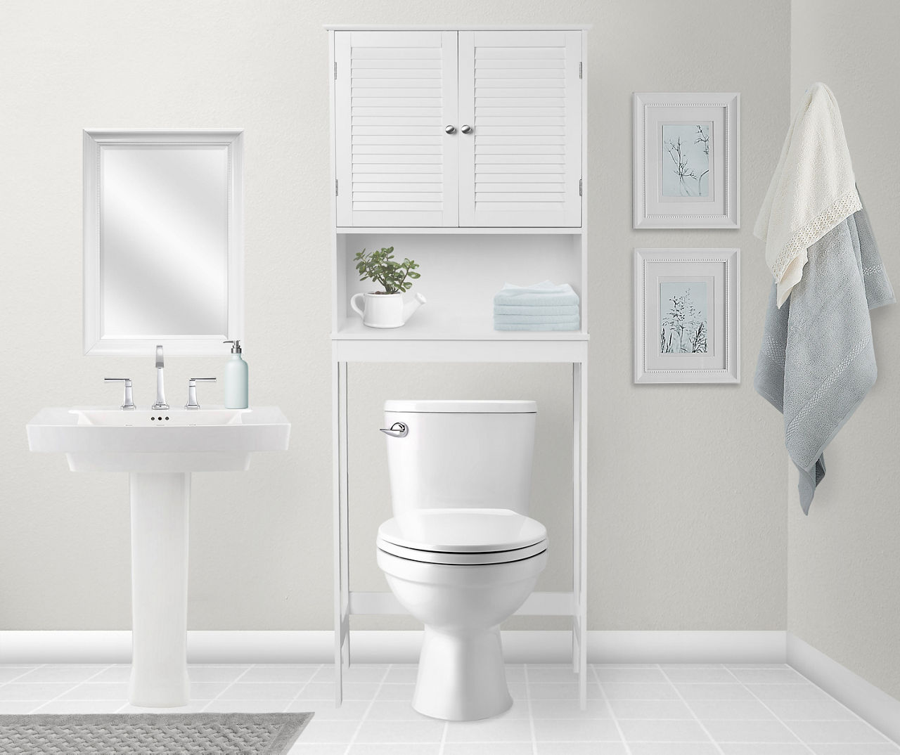 White Over-the-Toilet Space Saver