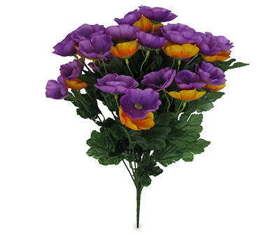 Purple & Orange Poppy Flower Bush