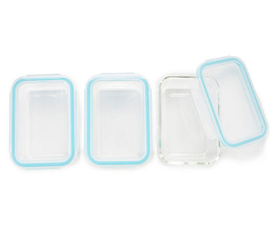 Cook Works Rectangle 2.4-Cup 6-Piece Glass Food Storage 6-Piece