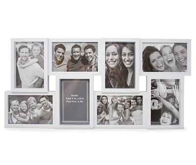White 8-Opening Collage Picture Frame