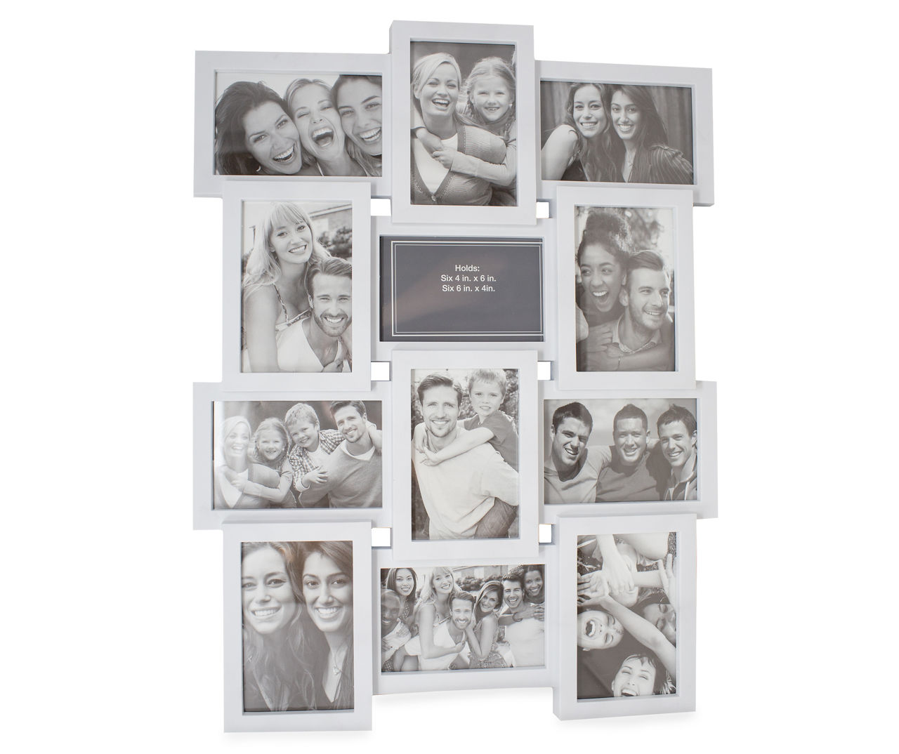 4x6'' White 4 Openings Wall Collage Picture Frame