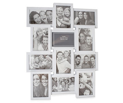 White 12-Opening Collage Picture Frame