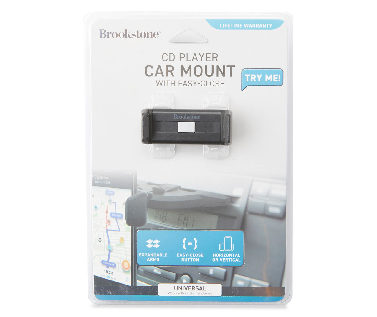 Brookstone CD Player Car Mount with Easy Close Big Lots