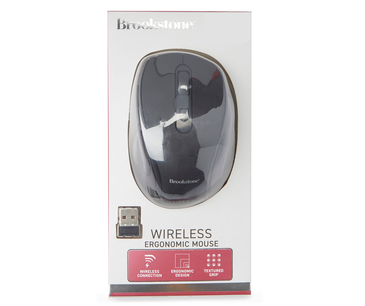 Brookstone Black Wireless Ergonomic Mouse Big Lots