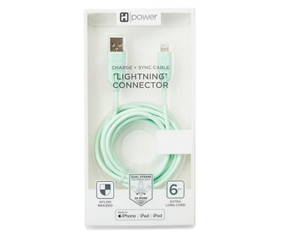 Green Lightning 6’ Nylon Cable