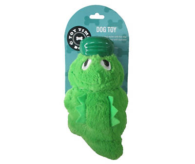 Green Plush Alligator Dog Toy
