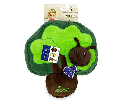 "Love" 4-Piece Peek-A-Boo Tree Plush Dog Toy Set