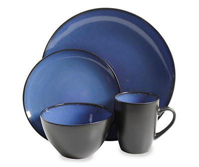 Blue Soho Lounge 16-Piece Dinnerware Set