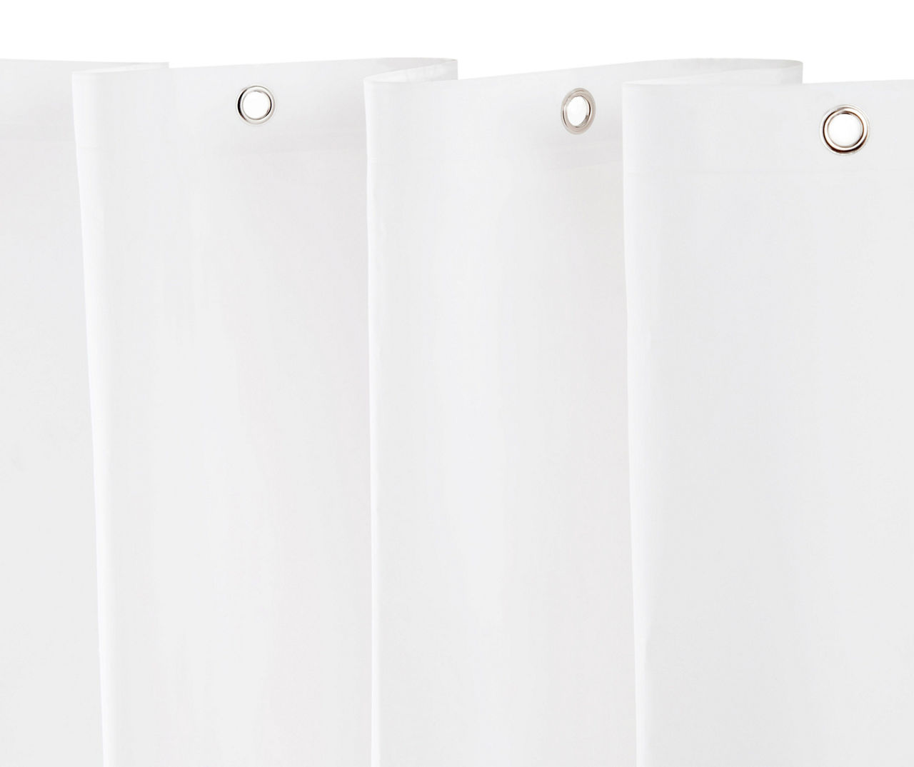 White MicroCLEAN Antimicrobial Plastic Shower Curtain