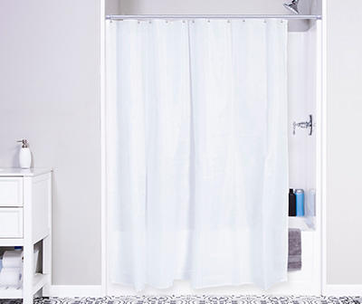 White MicroCLEAN Antimicrobial Plastic Shower Curtain