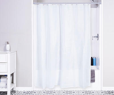 White MicroCLEAN Antimicrobial Fabric Shower Curtain