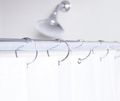 Chrome O-Ring Shower Curtain Rings, 12-Count