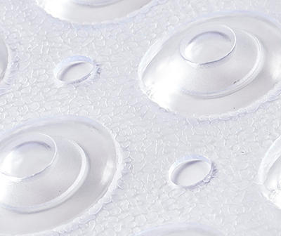 White MicroCLEAN Antimicrobial Bubble Bath Mat