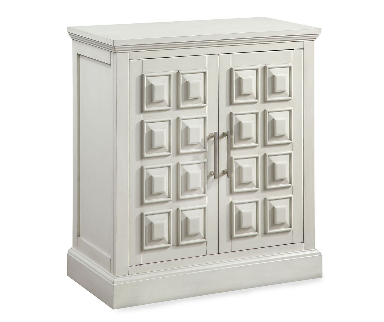 2 door white 2024 accent cabinet