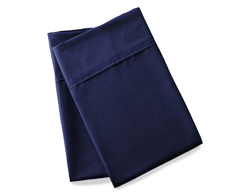 Navy Microfiber Standard Pillowcase Set