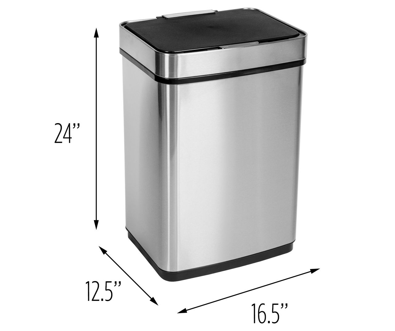50-Liter Stainless Steel Soft Close Trash Can with Motion Sensor | Big Lots