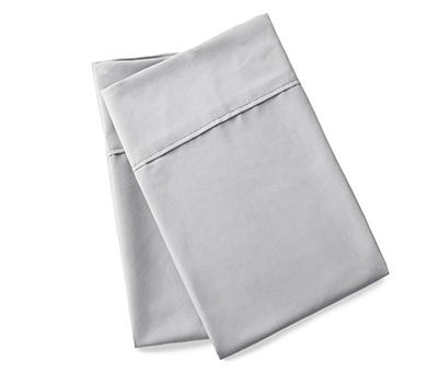 Light Gray Microfiber Standard Pillowcase Set