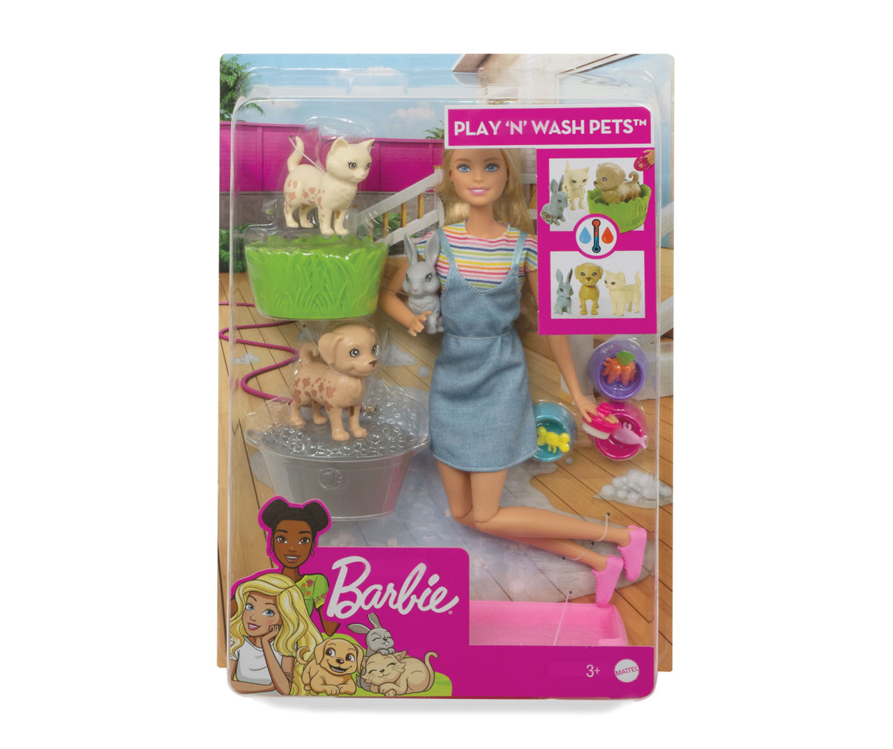 Barbie play and store wash pets