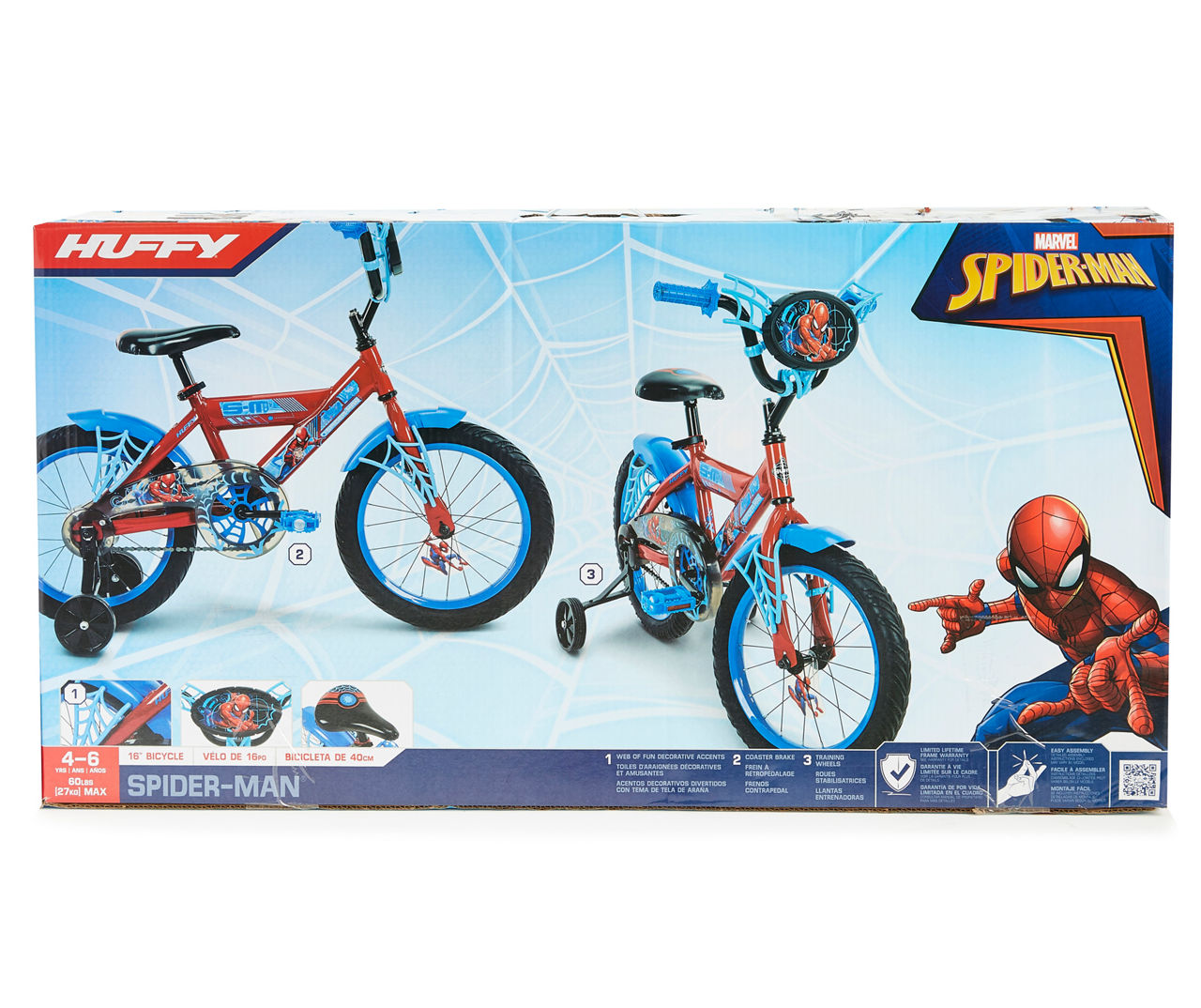 16 Marvel Spider-Man Bike for Boys' by Huffy