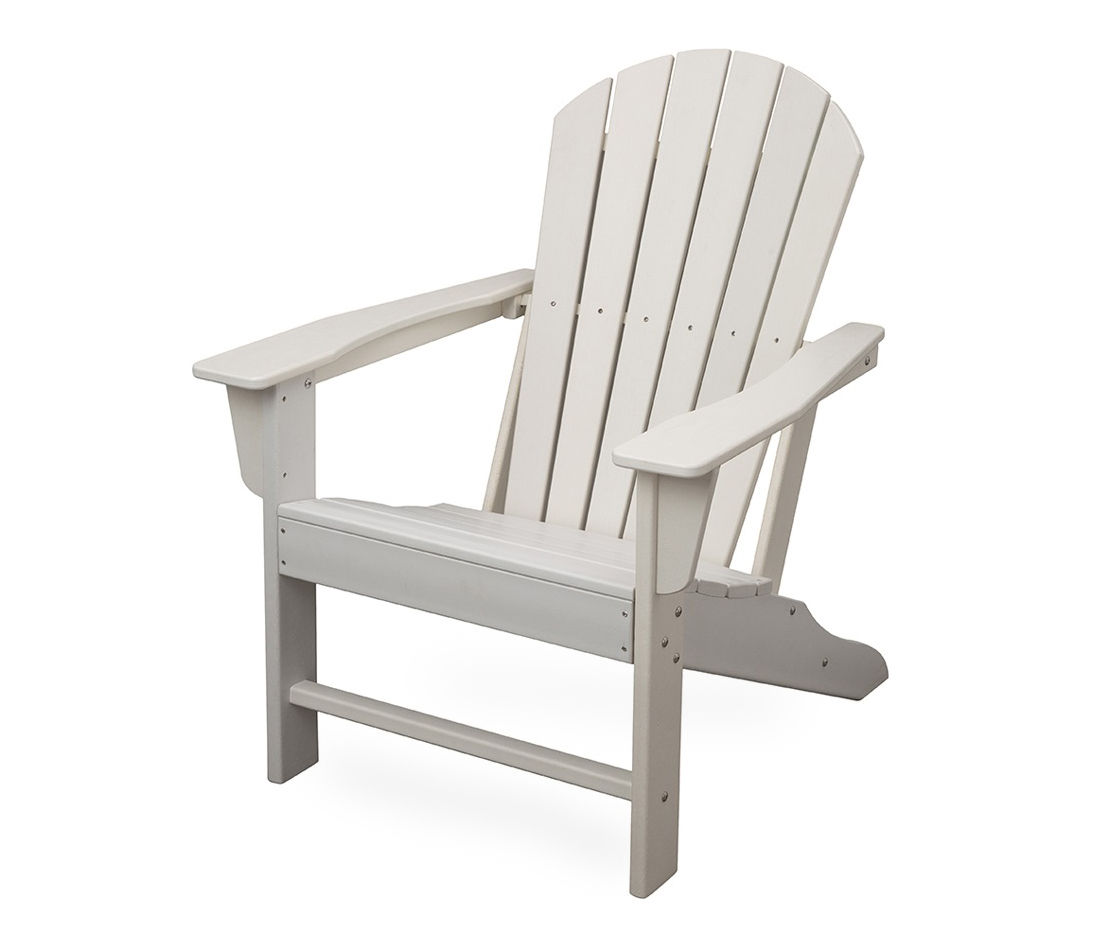 White Adirondack Wood-Look Outdoor Chair