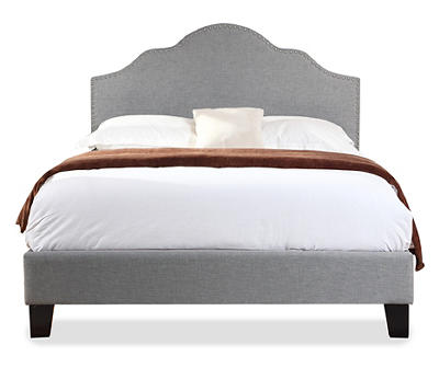 Lombard Light Gray Queen Upholstered Bed