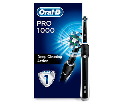 Oral-B Pro 1000 Electric Toothbrush, Black, Powered by Braun