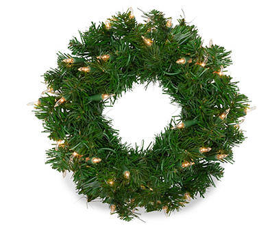 12" Deluxe Windsor Pine Light-Up Wreath