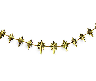 9' Gold Star Beaded Garland