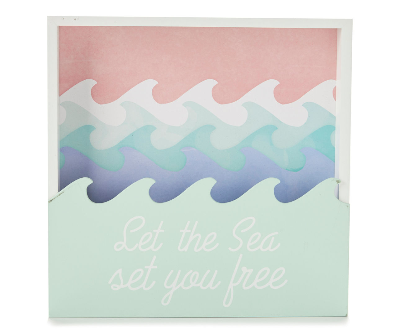 “Let the Sea” Waves Inverted Wall Plaque | Big Lots