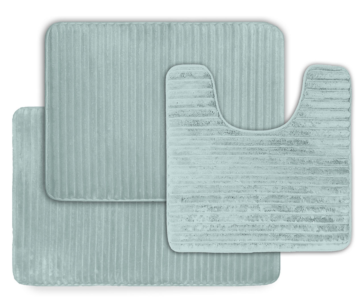 Aqua Memory Foam 3-Piece Bath Rugs Set