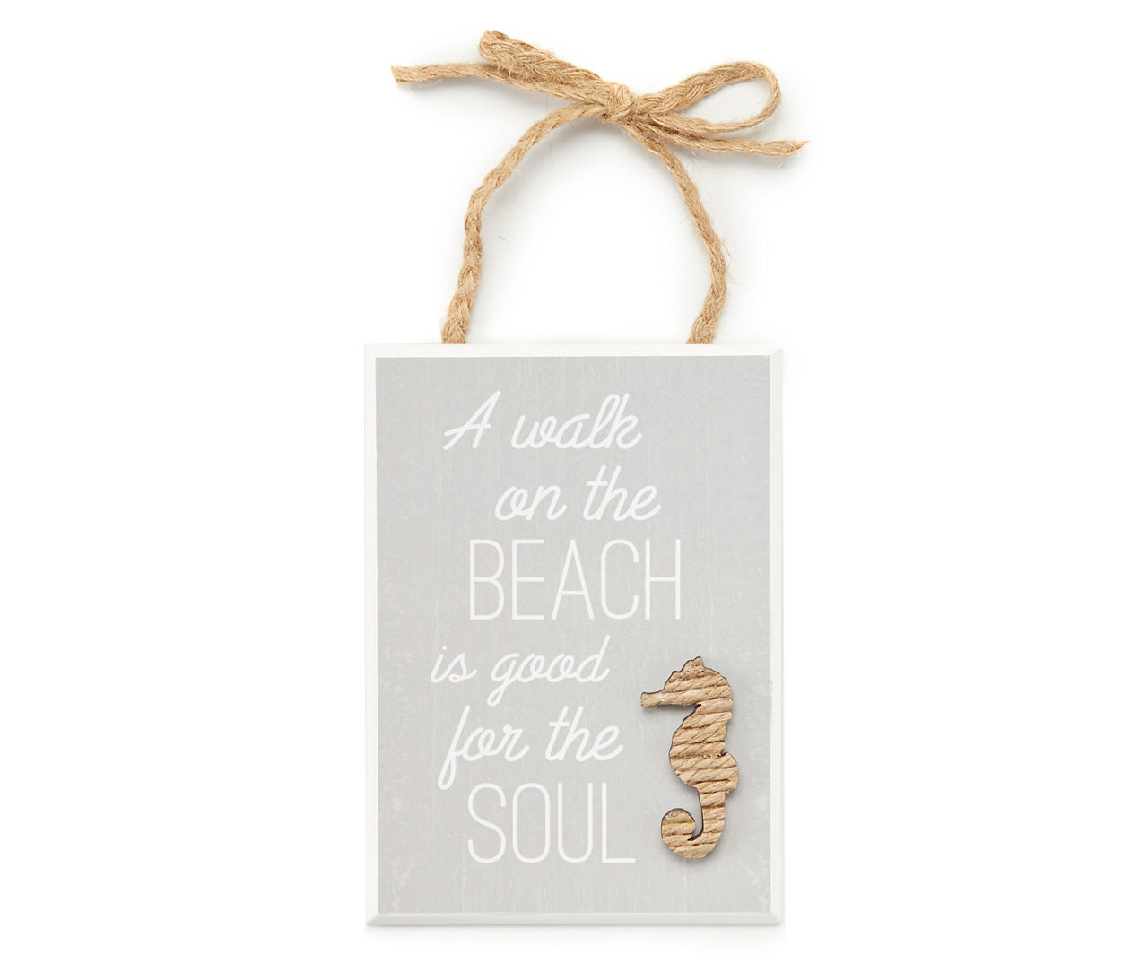 "A Walk On The Beach" Beveled Edge Hanging Plaque