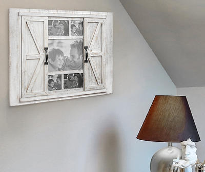 Barn Door Picture Frame with Chalkboard and Mirror